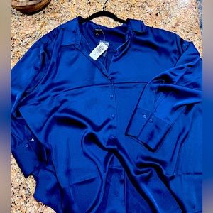 Torrid Silk-ish long sleeve shirt.